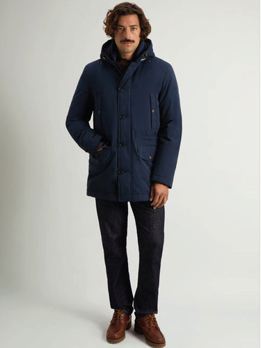 Parka aus Mikrofaser Mountain Cloth Blau