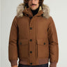WOOLRICH-Bomber Parka Corto in Ramar Cloth Bisonte-TRYME Shop