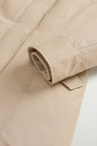 Arctic-Parka mit Kapuze aus Raccoon Beige