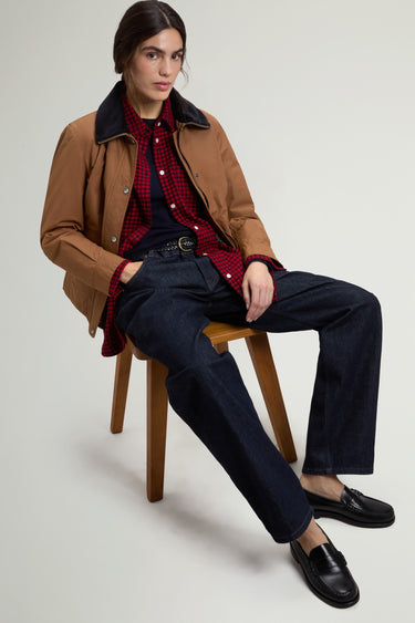 Kurze Jacke aus gewachster Baumwolle Waxed Bisonte
