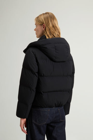 Kurze Jacke mit abnehmbarer Kapuze Madison Schwarz