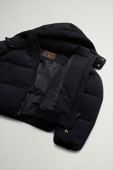 Kurze Jacke mit abnehmbarer Kapuze Madison Schwarz