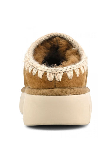 Pantofole Bounce Clog Metal Logo Cognac