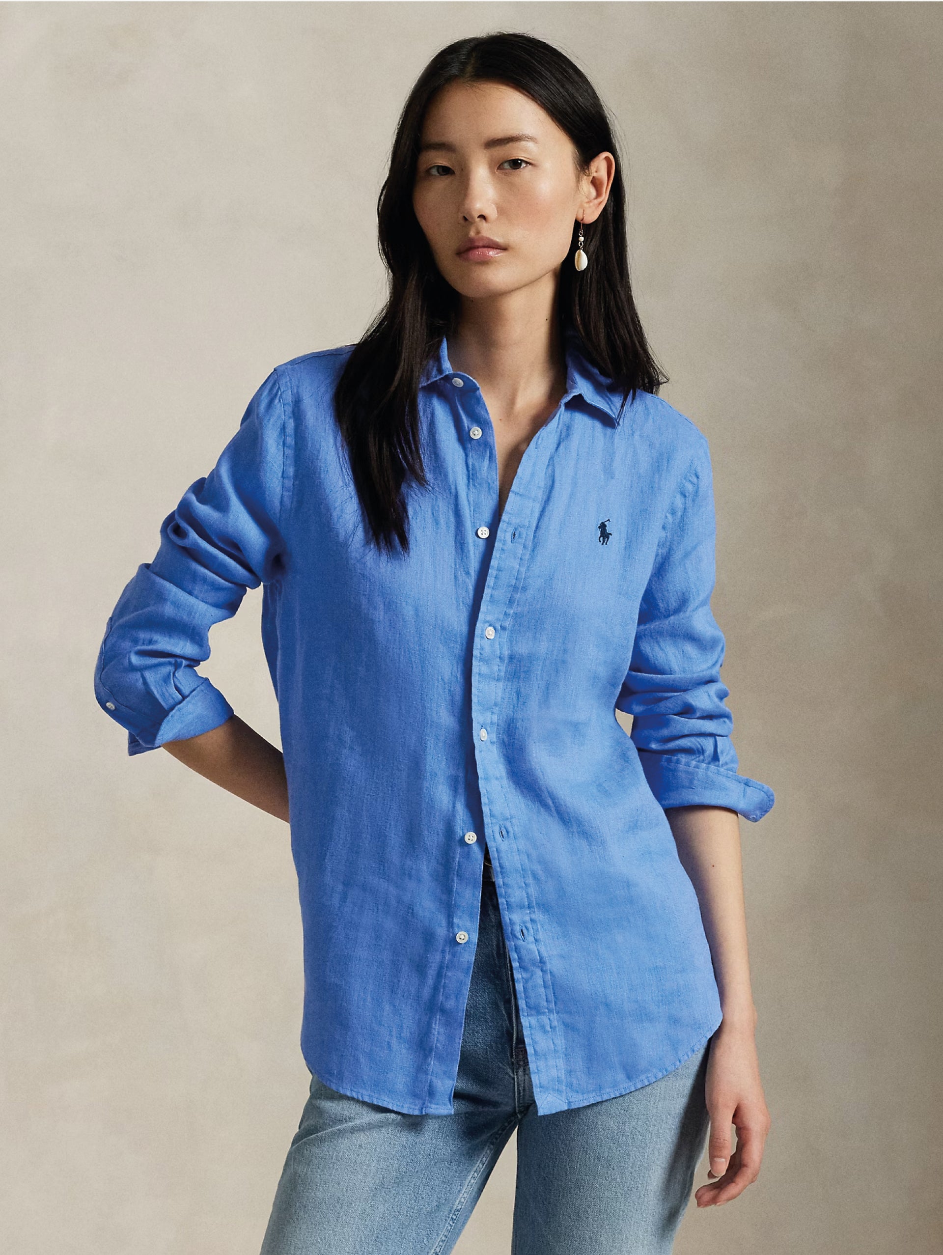 Camicia Lino Camicie Blauer Camicia Lino Camicia Jeans Blauer