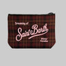 MC2 SAINT BARTH-Pochette Aline Tartan Rosso-TRYME Shop