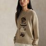 RALPH LAUREN-Maglione in Cotone con Intarsio Polo Bear Mandorla-TRYME Shop