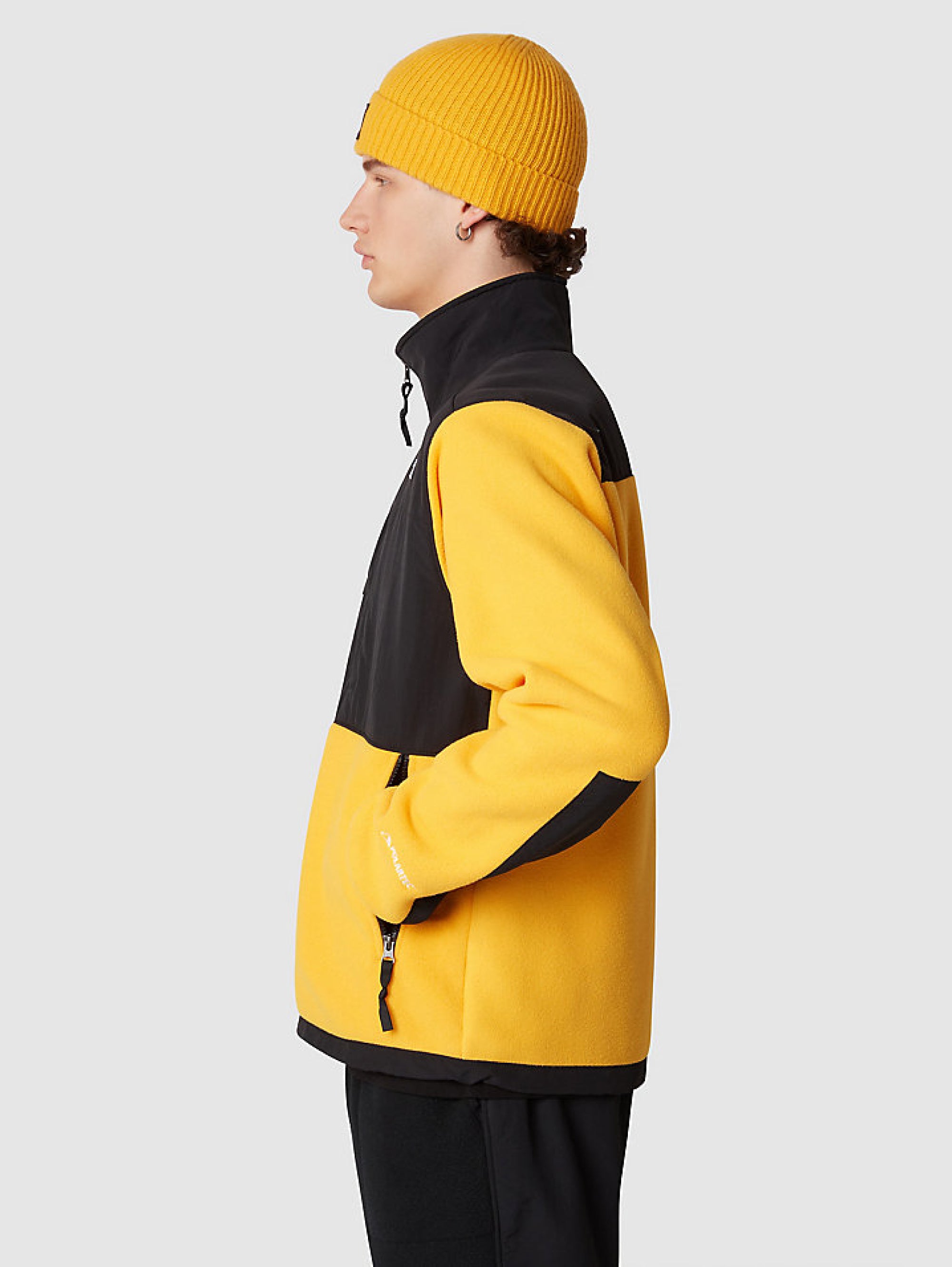 Denali Jacket in Recycled Polartec Fleece Yellow/Black