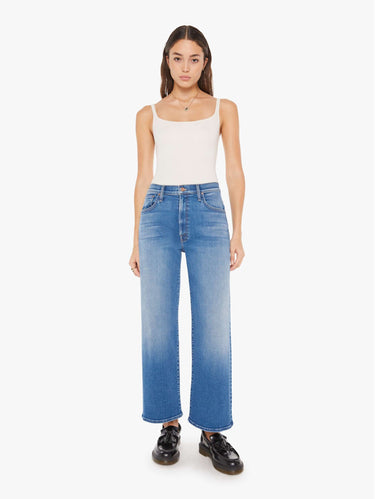 MOTHER-Jeans Vita Alta e Gamba Larga Blu-TRYME Shop