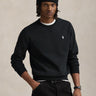 RALPH LAUREN-Felpa in Maglia Doppia Nero-TRYME Shop
