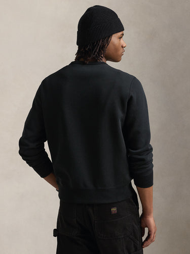 Doppelstrick-Sweatshirt in Schwarz