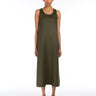 MAX MARA MM-Abito Longuette in Lino Douglas Verde Scuro-TRYME Shop