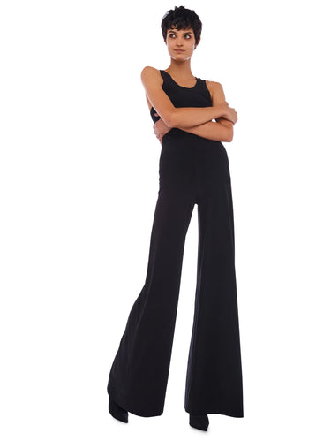 Broek van Elastische Jersey Zwart