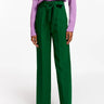 ESSENTIEL ANTWERP-Pantaloni Gamba Dritta con Cintura Verde-TRYME Shop