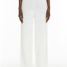 MAX MARA LEISURE-Pantataloni Dritti in Pura Lana Bianco-TRYME Shop