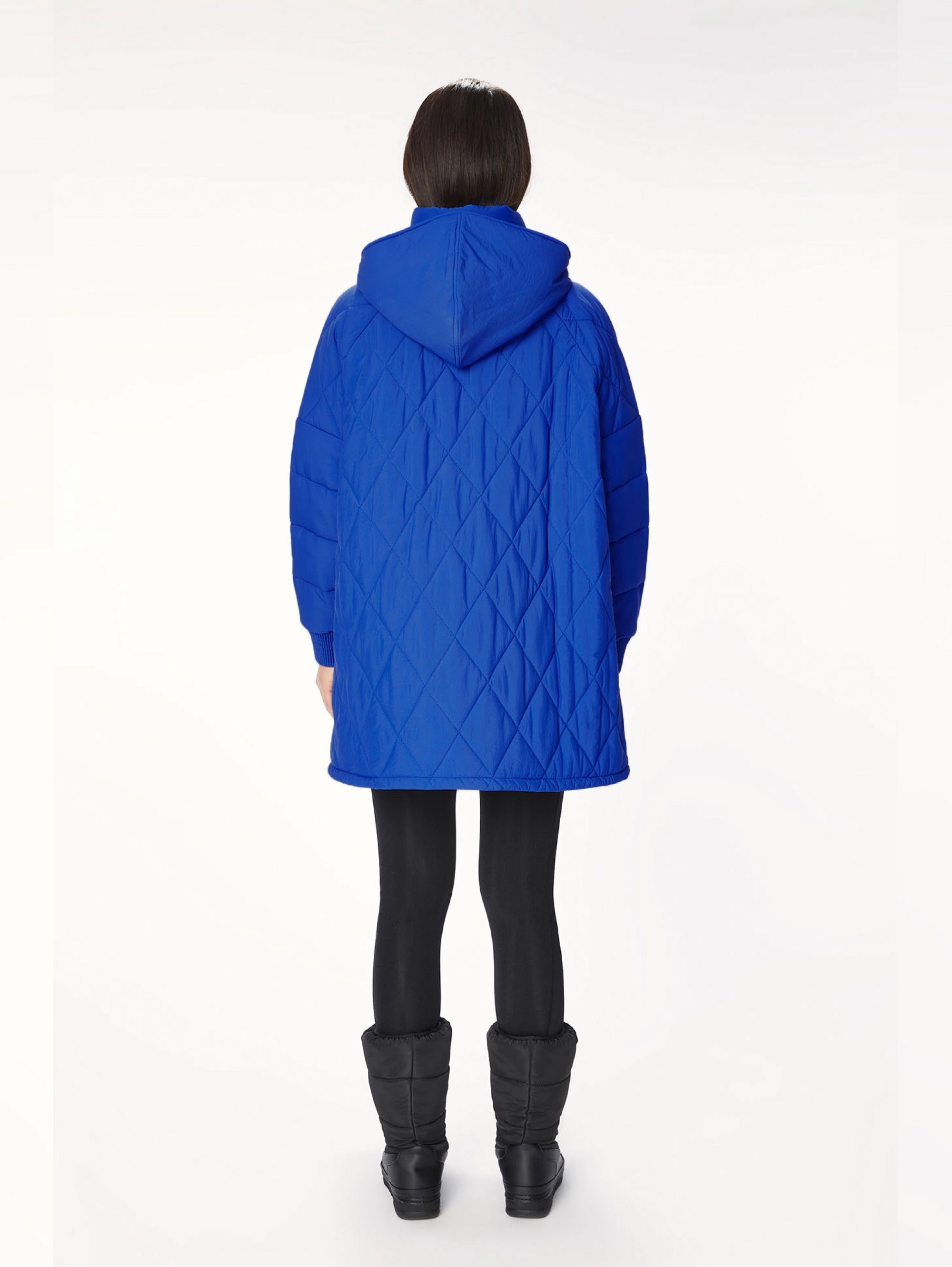 Blue Cape with Hood and Flared Bottom