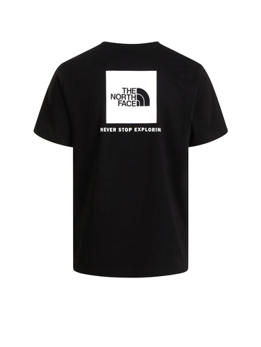 Crew Neck T-shirt with Back Logo Black