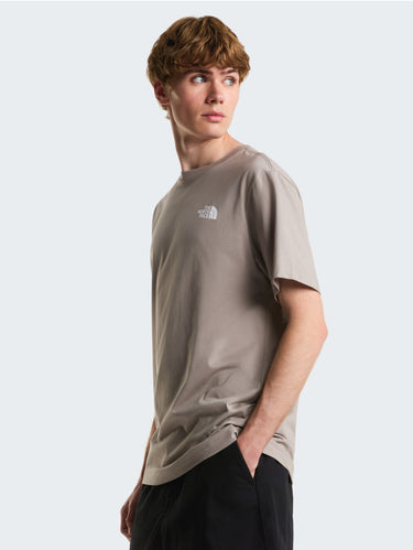Crew Neck T-shirt with Back Logo Gray