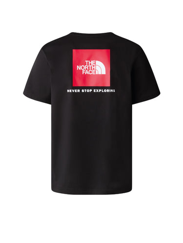 Kurzarm-T-Shirt mit Redbox-Print Schwarz