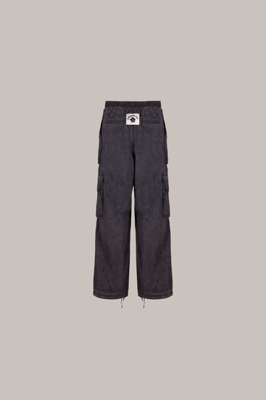 Cargo broek van nylon zwart