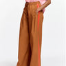 ESSENTIEL ANTWERP-Pantaloni con Pince con Banda Laterale Bronzo/Arancio-TRYME Shop