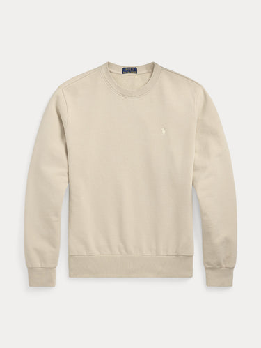 Felpa Girocollo in Cotone Loopback Beige