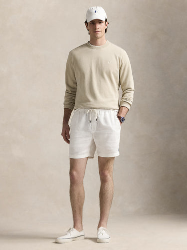 Felpa Girocollo in Cotone Loopback Beige