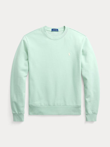 Felpa Girocollo in Cotone Loopback Blu
