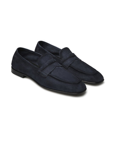 Loafers van Suède Blauw