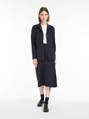 Blazer Monopetto in Jersey Tecnico Blu