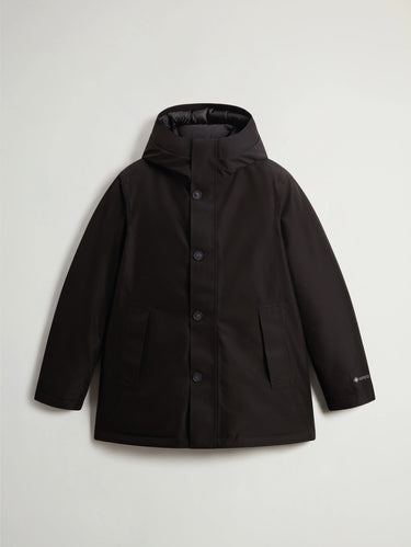 Schwarzer Parka aus zweilagigem GORE-TEX