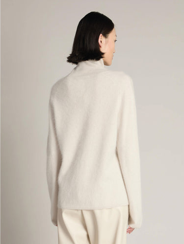 Maglione Dolcevita in Cashmere Spazzolato Sabbia