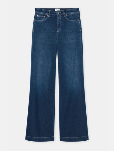 Night Blue Palazzo Leg Denim