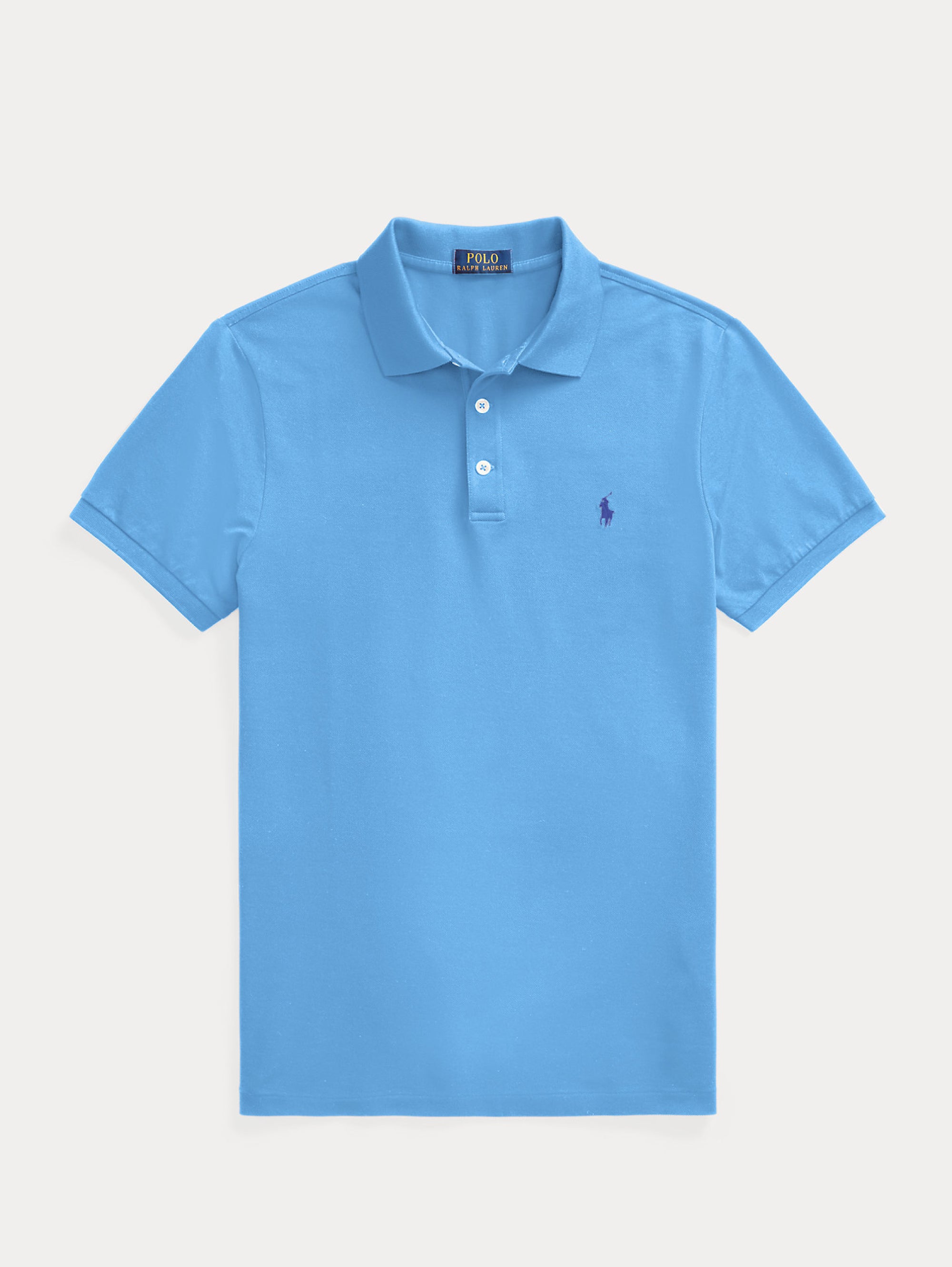 Light Blue Slim Fit Piqué Polo Shirt