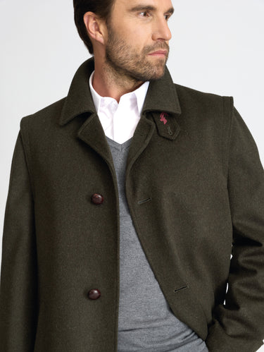 Olive Green Solstein Loden Coat