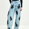 ESSENTIEL ANTWERP-Denim Ampi con Paillettes Blu/Nero-TRYME Shop
