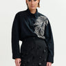ESSENTIEL ANTWERP-Camicia Oversize con Paillettes Nero-TRYME Shop