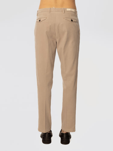 Easy Fit Pants with Pleats Beige