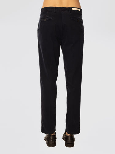 Easy Fit Pants with Pleats Black