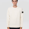 STONE ISLAND-Felpa Girocollo in Cotone Malfilè Avorio-TRYME Shop