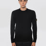 STONE ISLAND-Maglione in Lana a Coste Nero-TRYME Shop