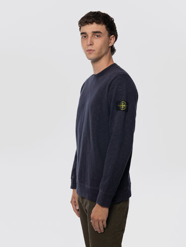 Ronde hals sweatshirt van Malfilè katoen Blauw