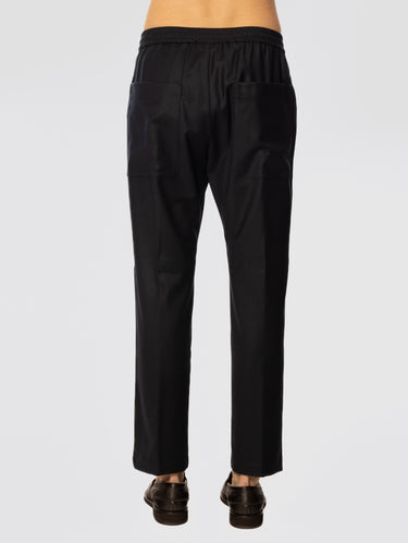 Pantalon jogger en flanelle bleu