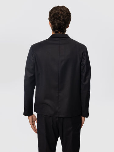 Surchemise en flanelle de laine vierge Bleu