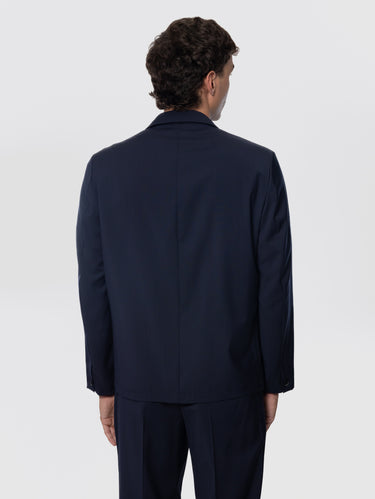 Surchemise Visal en fresco laine bleu