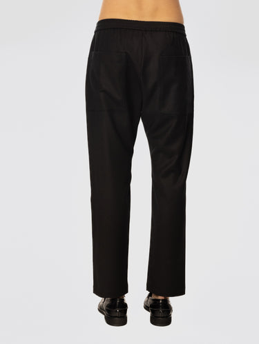 Joggingbroek van flanel Zwart