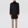 LATORRE-Cappotto Doppio Petto in Misto Lana e Cashmere Blu-TRYME Shop