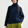 ESSENTIEL ANTWERP-Dolcevita con Strass in Vetro Blu-TRYME Shop
