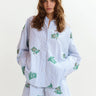 ESSENTIEL ANTWERP-Camicia Oversize a Righe con Ricami Celeste-TRYME Shop