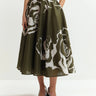 ESSENTIEL ANTWERP-Gonna Midi Plissettata Verde-TRYME Shop