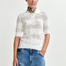 ESSENTIEL ANTWERP-Polo in Maglia con Fiocchi Bianco-TRYME Shop